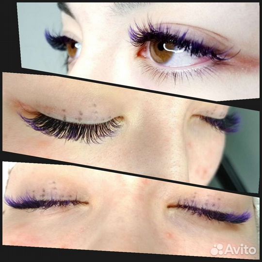 Наращивание ресниц, оформление бровей