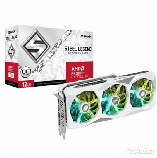 Видеокарта asrock Radeon RX 7700 XT steel legend