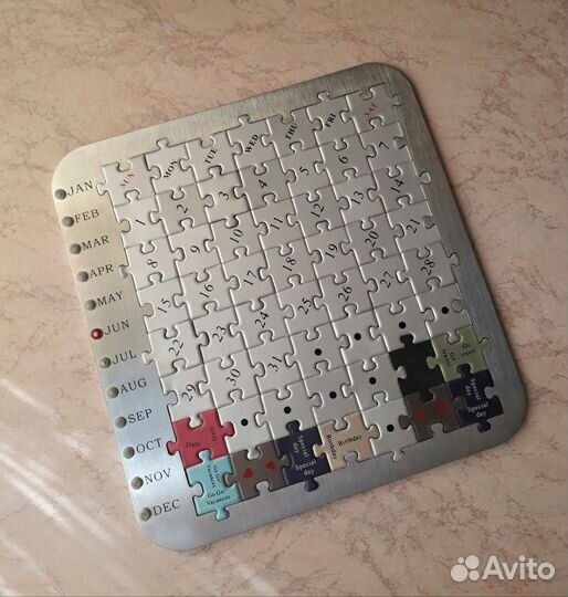 Металлический пазл-календарь / Коврик для мыши