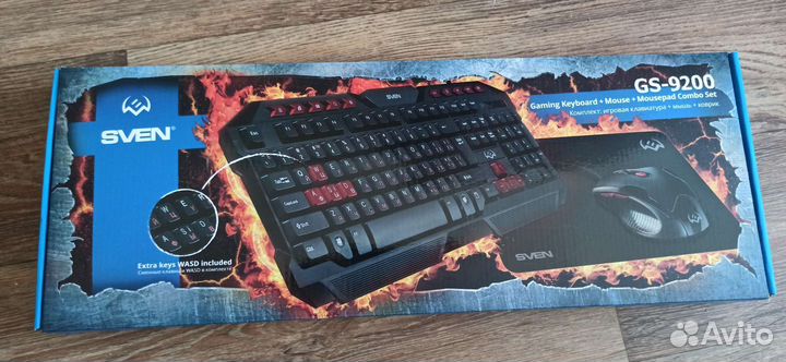Игровая клавиатура+мышка+коврик(Sven набор)