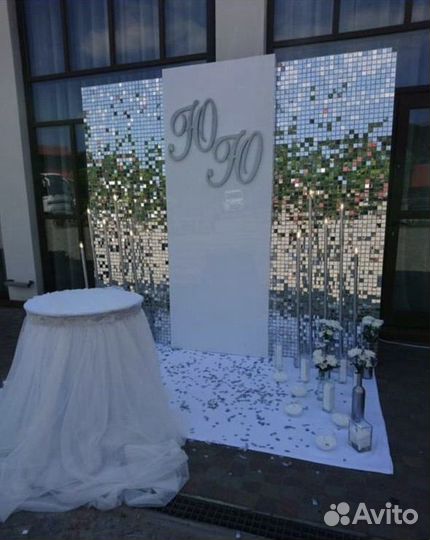 Фотозона из пайеток премиум класса