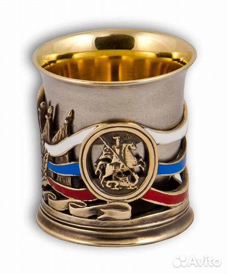 Рюмки подарочные, литьё, позолота, набор из 3шт