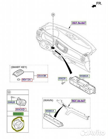 Кнопка отключения AIR BAG Kia Sportage QL