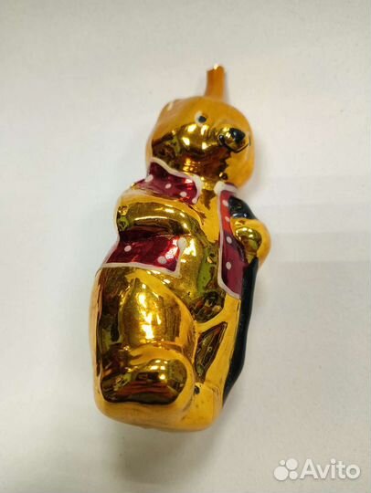 Мишка с посохом, редкая ёлочная игрушка