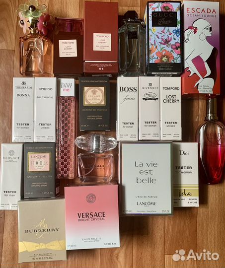 Парфюм пакетом новый и бу, много разного парфюма