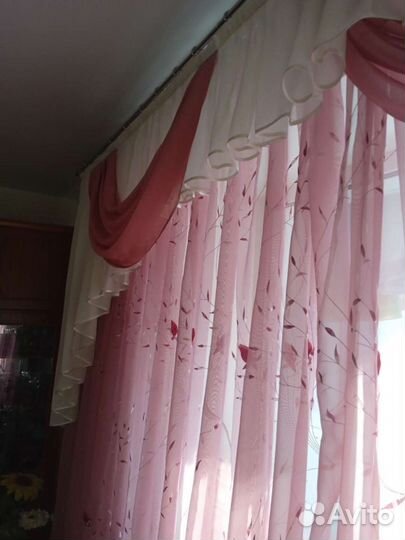 Шторы с ламбрикеном на 3 м окно