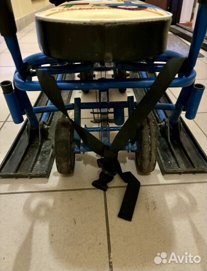 Снегокат с колесами для двоих