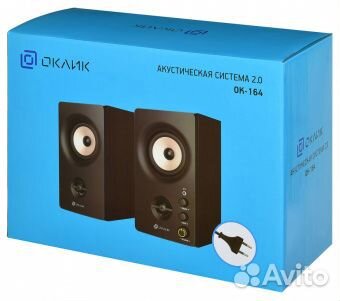 Колонки Оклик OK-164 2.0 черный 30Вт