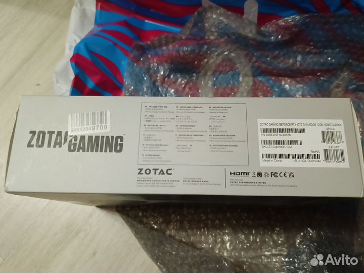 Видеокарта Zotac Gaming Geforce GTX 4070