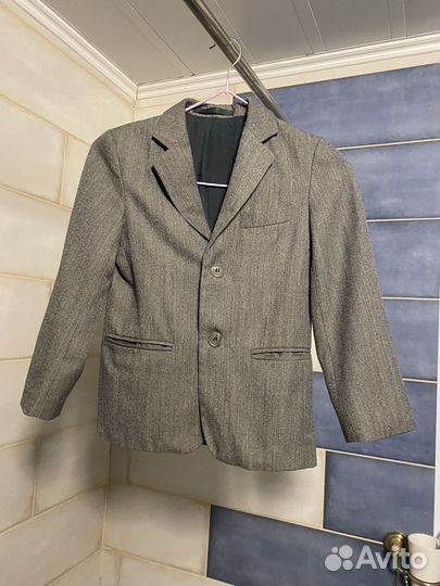 Пиджак 122 серый школьный