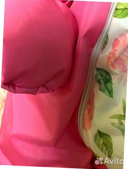 Конверт кокон на овчине утепленный (розовый)