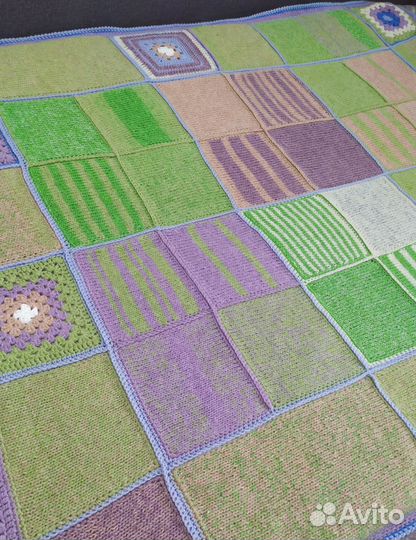 Плед шерстяной ручная работа