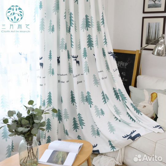 Шторы новогодние новые