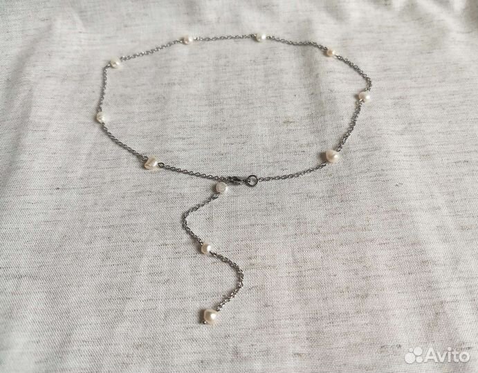 Колье трансформер чокер с жемчугом