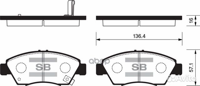 Колодки тормозные передние 45022S5AE50 45022S0