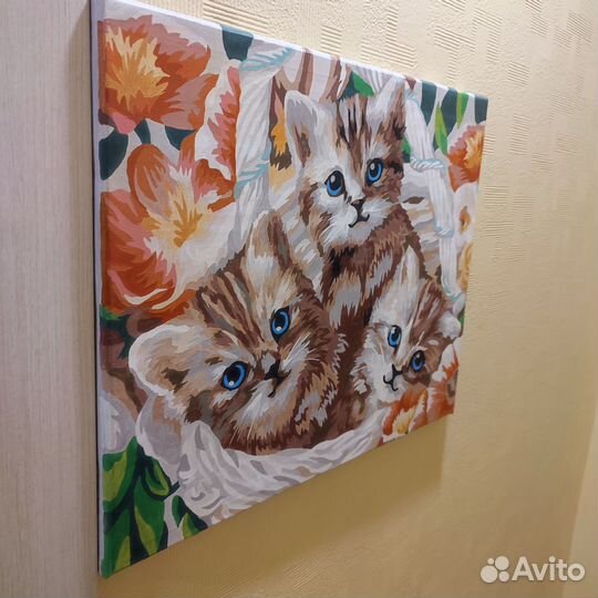 Картина по номерам раскрашенная