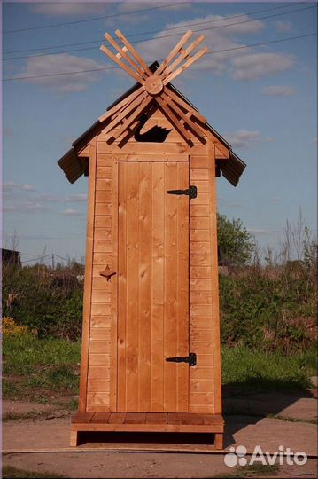 Уличный туалет деревянный Л212