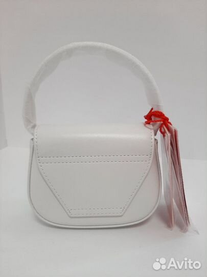 Diesel 1DR Shoulder Bag Nappa Leather White