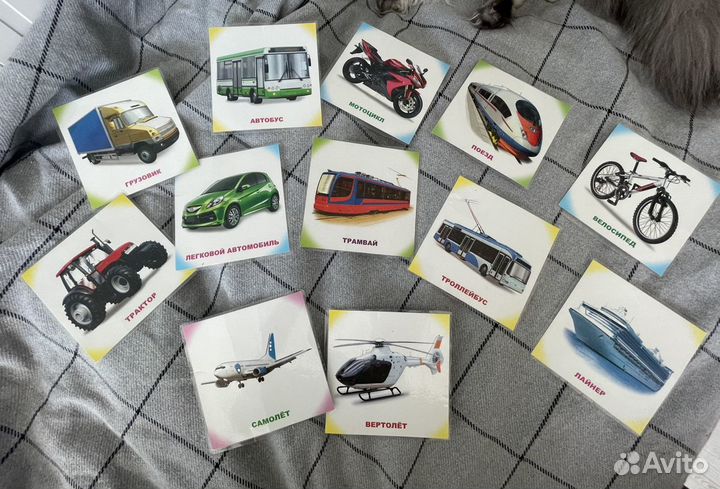 Карточки ламинированные транспорт
