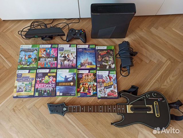 Xbox 360 + гитара + Kinect