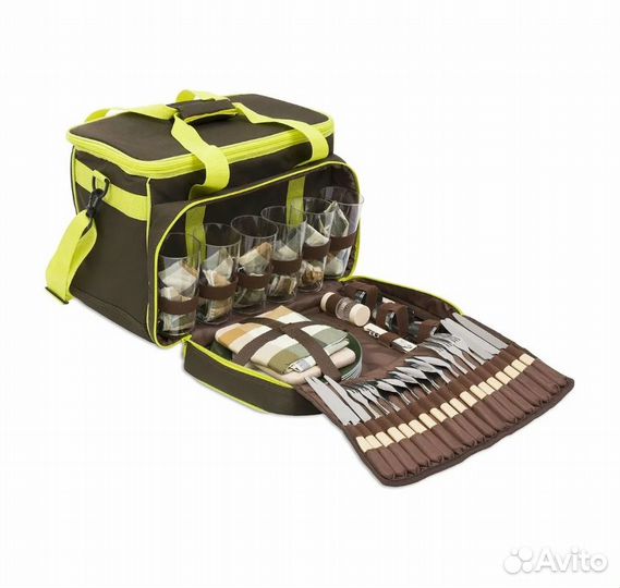 Набор для пикника на 6 персон серый Helios HS-811