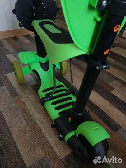 Самокат беговел 3 в 1 с ручкой