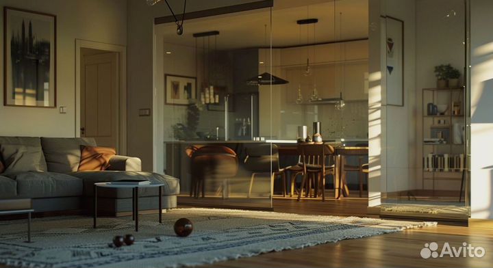 Дверь межкомнатная стеклянная вставка