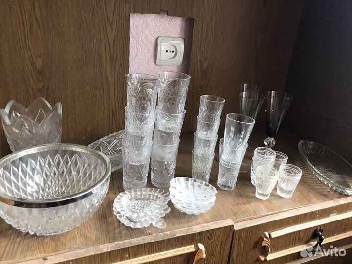 Набор столовой посуды хрустальная