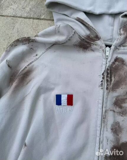 Зип худи Balenciaga x Polo Ralph Lauren грязь