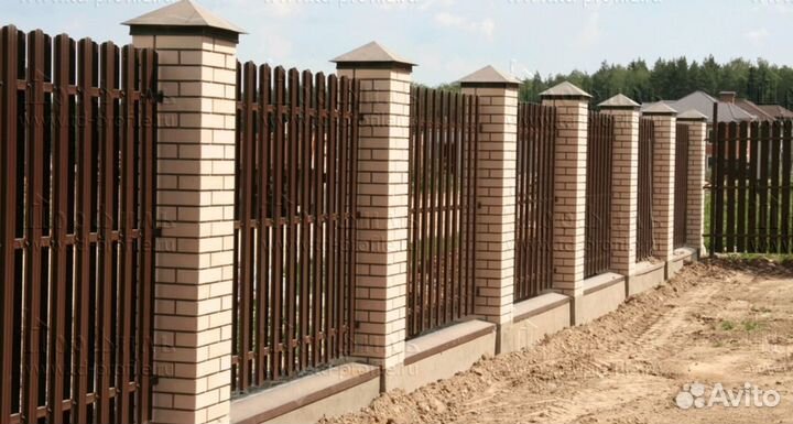 Забор из евроштакетника за 1 день под ключ