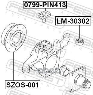 Подшипник шкворня поворотного кулака suzuki JIM