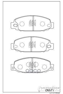 Колодки тормозные, передние D6071 Kashiyama