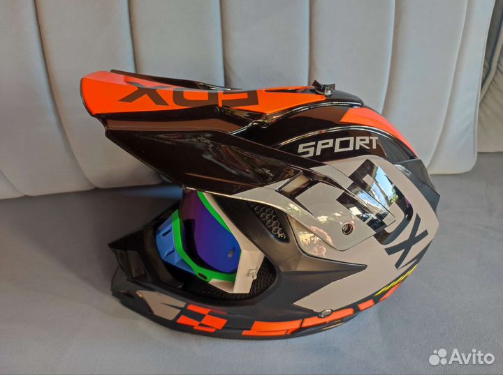 Шлем + очки для Мотокросса, Квадроцикла, Эндуро