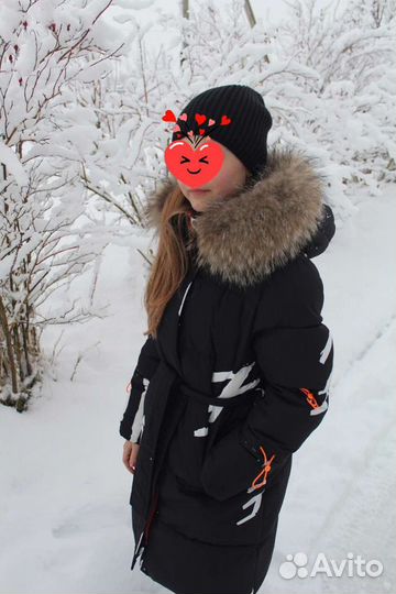 Зимняя куртка для девочки с натуральным мехом