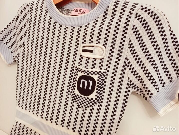 Платье+жакет miu miu, размер 42