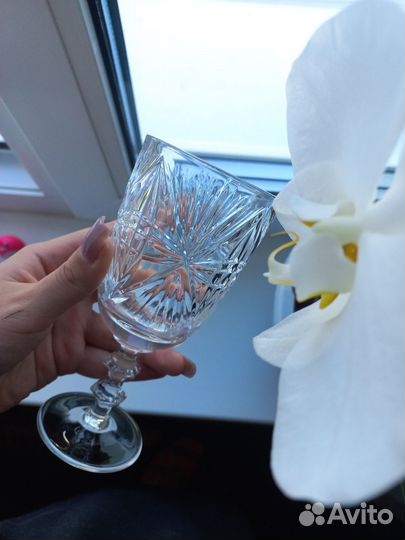 Хрустальные бокалы 9 шт
