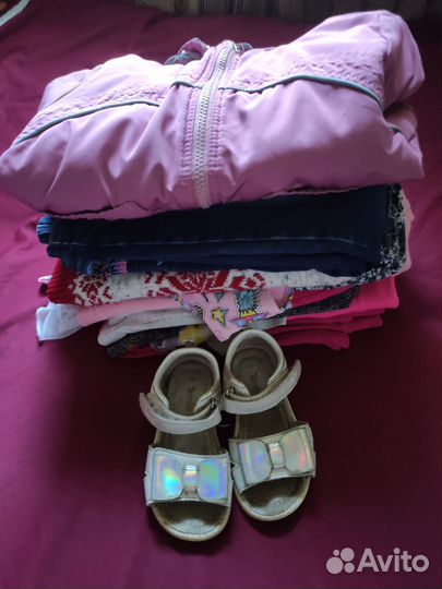 Вещи пакетом на девочку 96-110