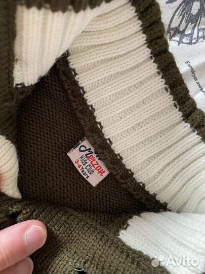 Детский свитер теплый утепленный зимний