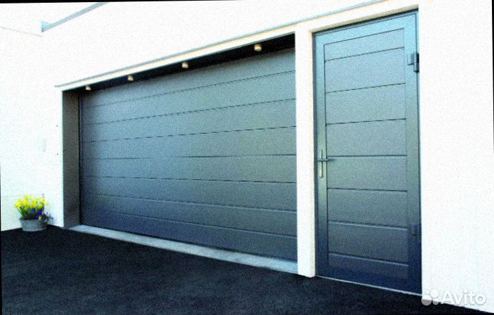 Двери гаражные калитка (алюминиевая)
