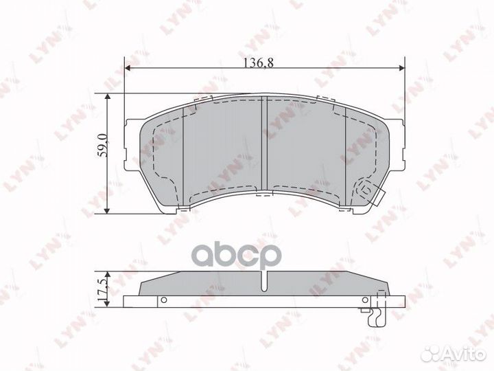 Колодки тормозные дисковые перед mazda 6 1