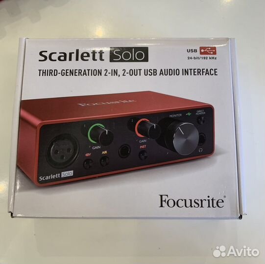 Звуковая карта focusrite scarlett solo 3rd