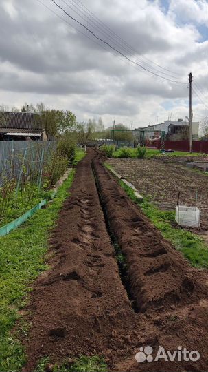 Копка траншей, траншеекопатель, мини-бара
