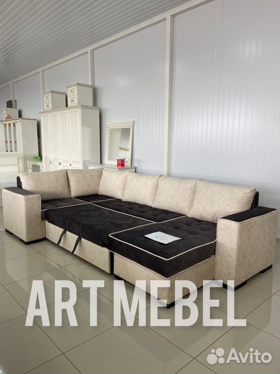 Диван угловой с оттоманкой