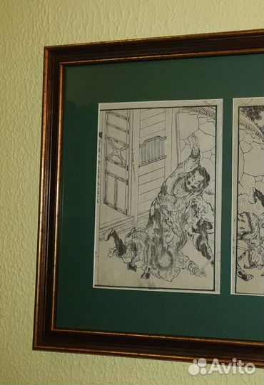 Гравюра Рисунок Хокусай Hokusai Укие-э Япония