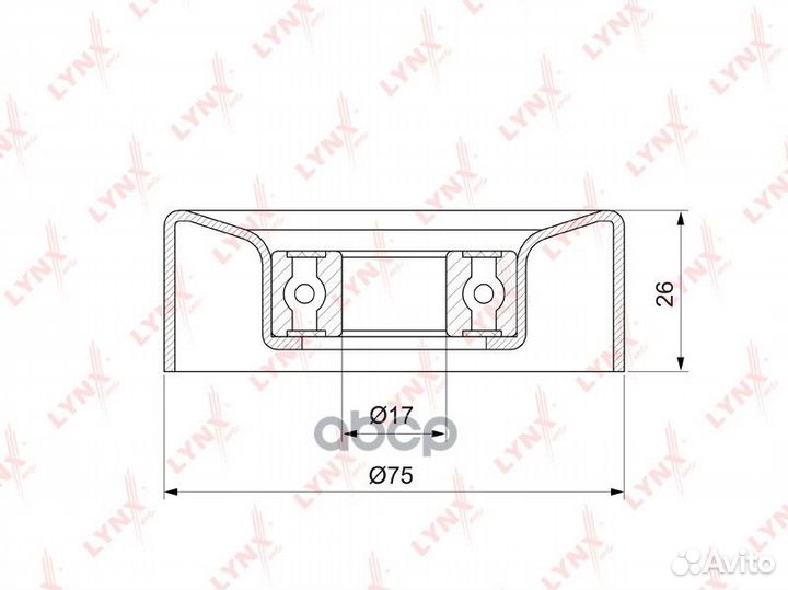 Ролик обводной приводного ремня LCV PB7226 lynx