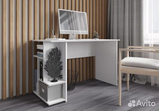 Стол компьютерный скм-6 белый