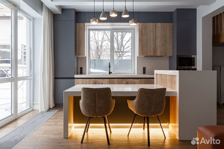 Изготовление кухни с антресолями Сборка