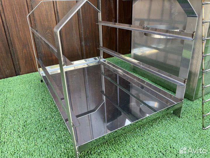 Коптильня горячего копчения 40х25х25см, нерж 2мм