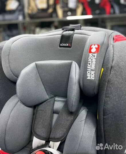 Автокресло KidGo 0-25 кг с рождения до 7 лет серый