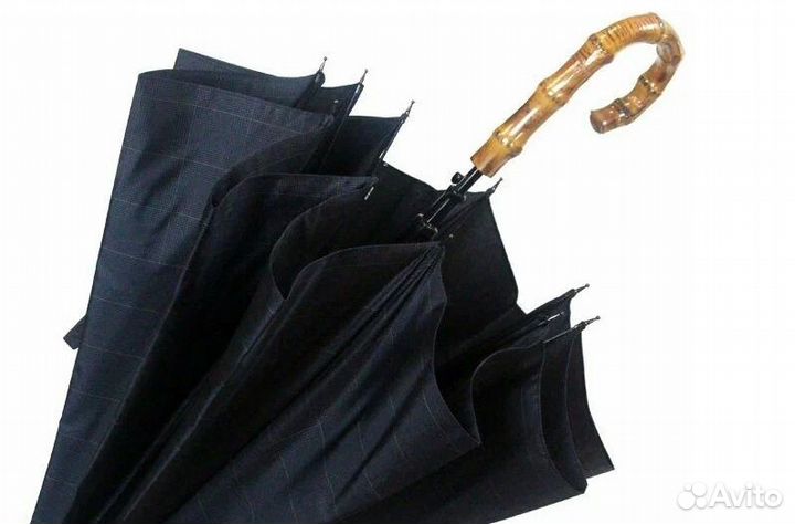 Зонт трость Три Слона 1353 10 спиц бамбук клетка